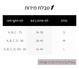 Size Guide Mobile Text